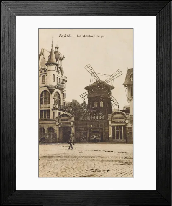 Framed Print : Moulin Rouge nightclub and revue in Paris Framed Print : Moulin Rouge nightclub and revue in Paris