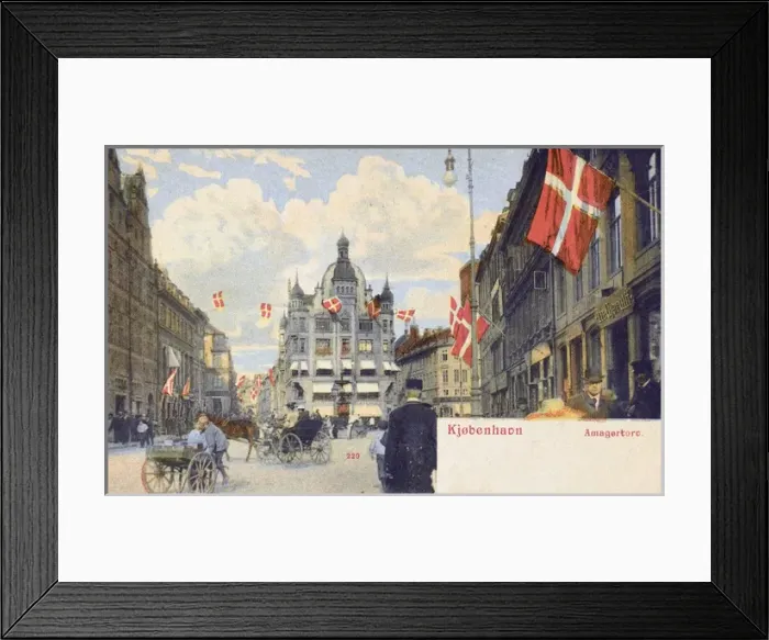Framed Print : Copenhagen, Denmark - Amagertorv (Amager Square) Framed Print : Copenhagen, Denmark - Amagertorv (Amager Square)