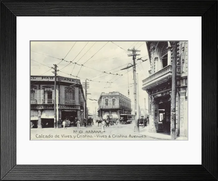 Framed Print : Cuba - Havana - Vives and Cristina Avenues Framed Print : Cuba - Havana - Vives and Cristina Avenues