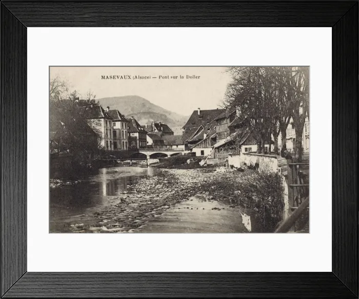 Framed Print : Masevaux, Alsace, France - Bridge over the Doller River Framed Print : Masevaux, Alsace, France - Bridge over the Doller River