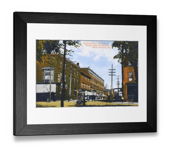 Framed Print : Corner of Church and Victoria Streets- Amherst, Nova Scotia Framed Print : Corner of Church and Victoria Streets- Amherst, Nova Scotia