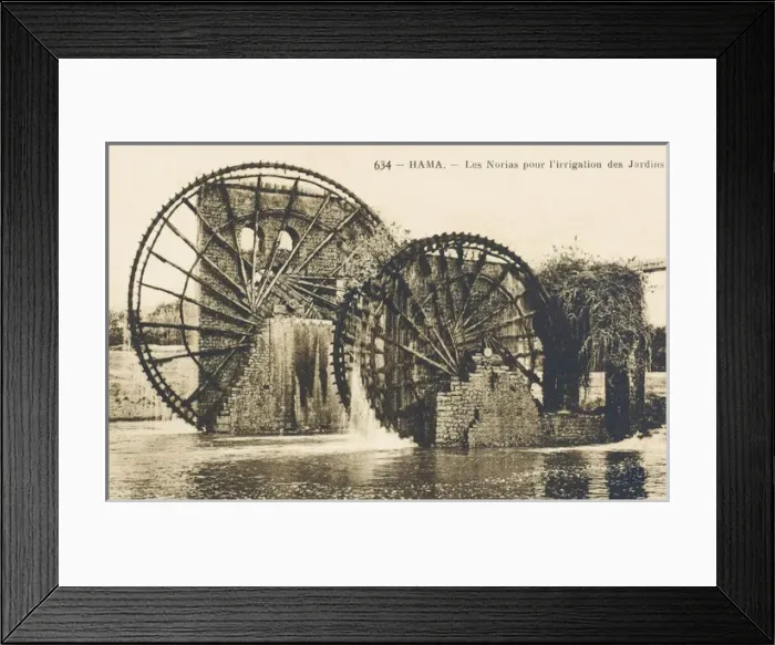 Framed Print : Hama, Syria - The Giant waterwheels on the Orontes River Framed Print : Hama, Syria - The Giant waterwheels on the Orontes River