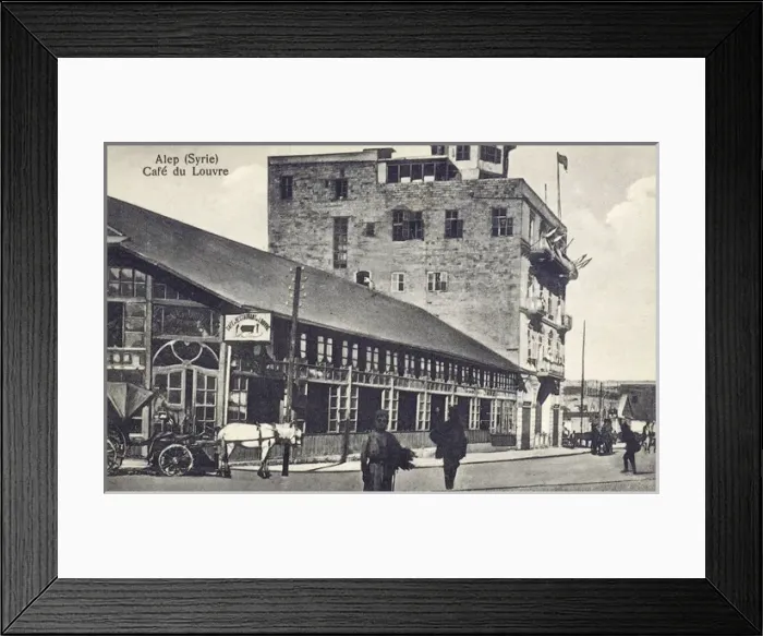 Framed Print : Cafe Restaurant du Louvre, Aleppo, Syria Framed Print : Cafe Restaurant du Louvre, Aleppo, Syria