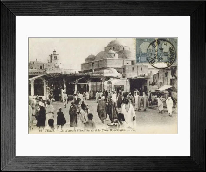 Framed Print : Tunisia - Tunis - Sidi Mehrez Mosque from Place Bab Souika Framed Print : Tunisia - Tunis - Sidi Mehrez Mosque from Place Bab Souika