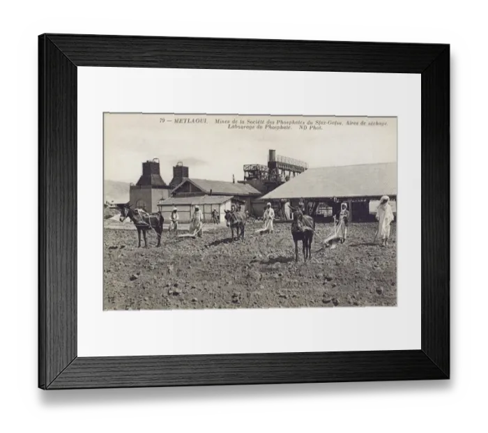 Framed Print : Tunisia - Metlaoui - Phosphate Society Mines of Sfax-Gafsa Framed Print : Tunisia - Metlaoui - Phosphate Society Mines of Sfax-Gafsa