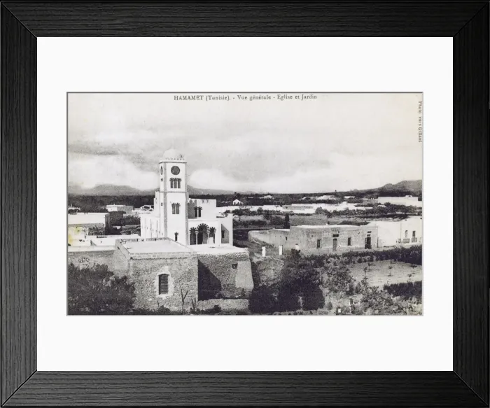 Framed Print : Tunisia - Hamamet - The Church and Garden Framed Print : Tunisia - Hamamet - The Church and Garden