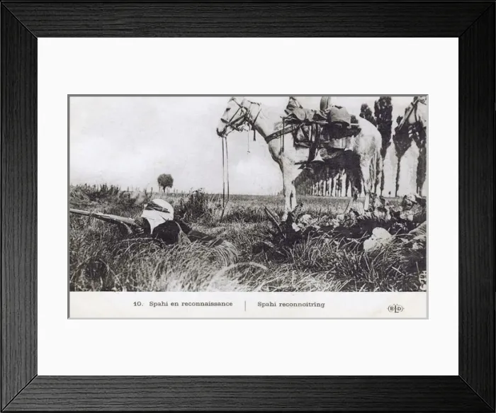 Framed Print : Tunisia - A Spahi reconnoitering Framed Print : Tunisia - A Spahi reconnoitering