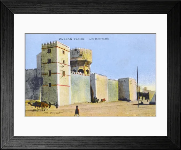 Framed Print : Tunisia - Sfax - The Rampart Walls and Water Tower Framed Print : Tunisia - Sfax - The Rampart Walls and Water Tower
