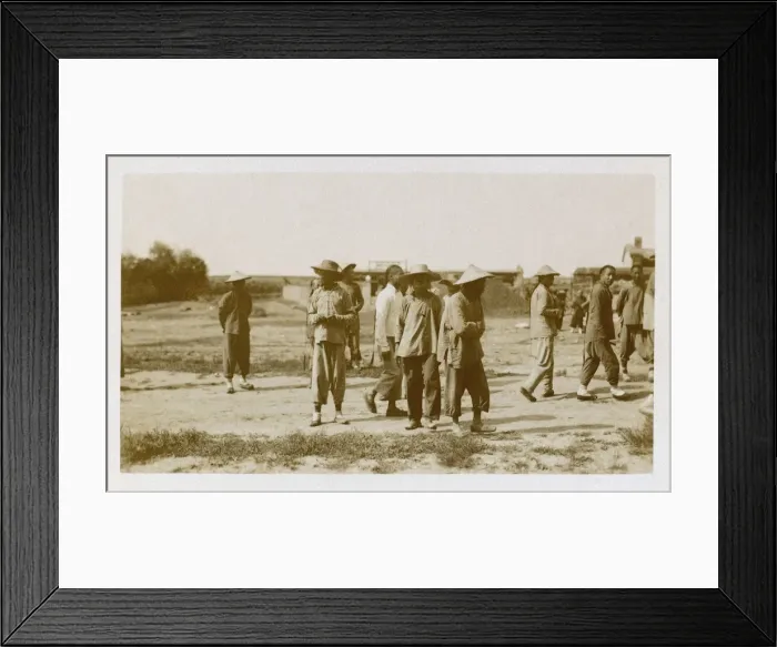 Framed Print : Chinese Countrymen - possibly agricultural workers? Framed Print : Chinese Countrymen - possibly agricultural workers?