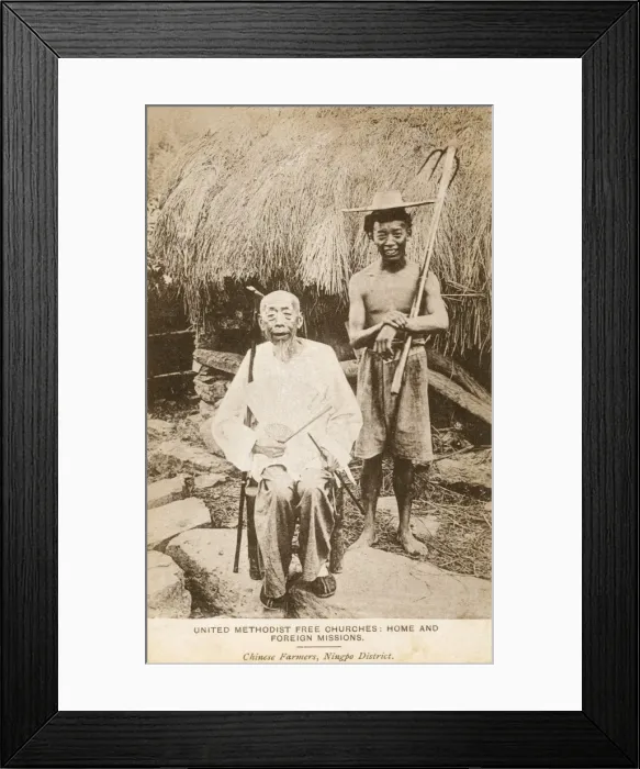 Framed Print : China - Chinese Farmers (one v. old) from the Ningpo District Framed Print : China - Chinese Farmers (one v. old) from the Ningpo District