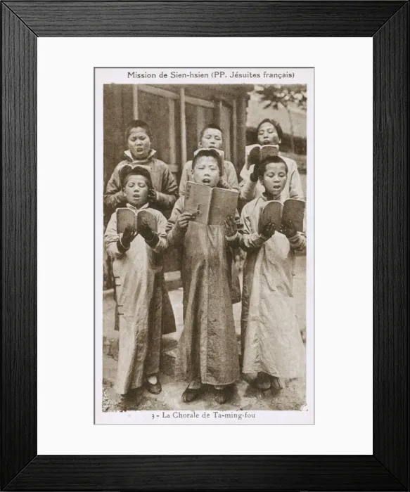 Framed Print : China - Xianxian - French Jesuit Mission - Childrens Choir Framed Print : China - Xianxian - French Jesuit Mission - Childrens Choir