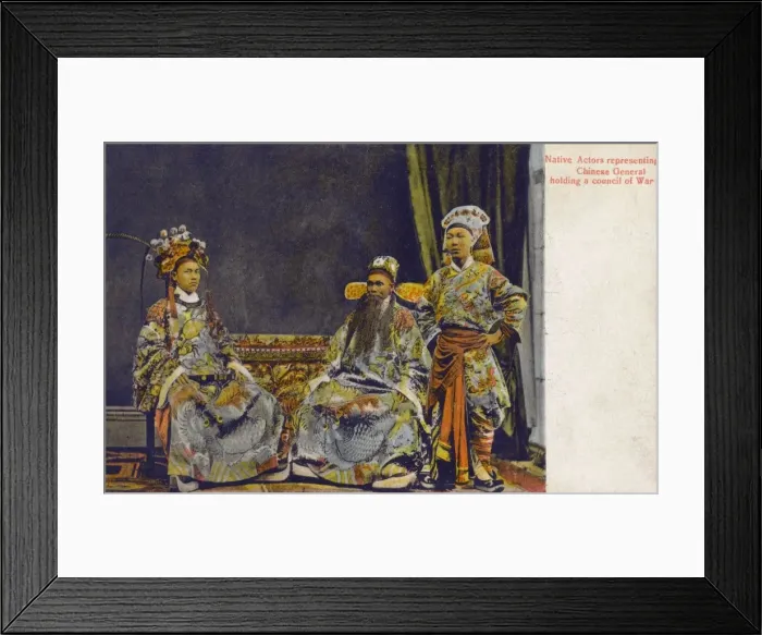 Framed Print : China - Chinese Actors representing a Council of War Framed Print : China - Chinese Actors representing a Council of War