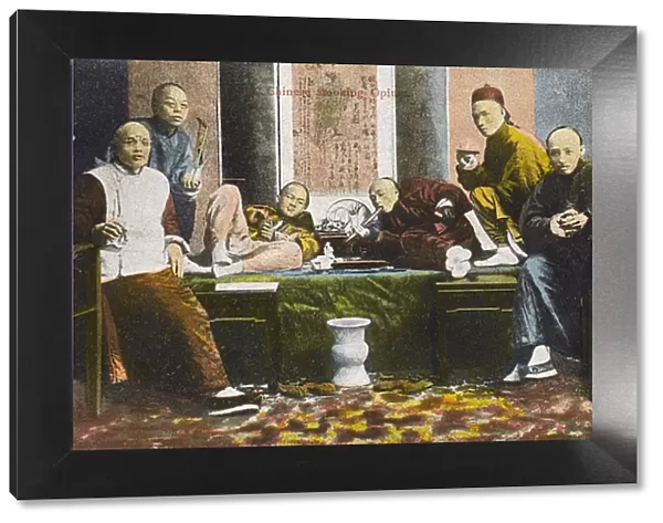 China - A Chinese Opium Den and Smokers
