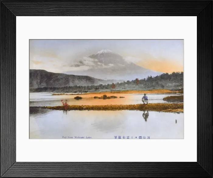 Framed Print : Mount Fuji, Japan - with view over Lake Nishiumi Framed Print : Mount Fuji, Japan - with view over Lake Nishiumi