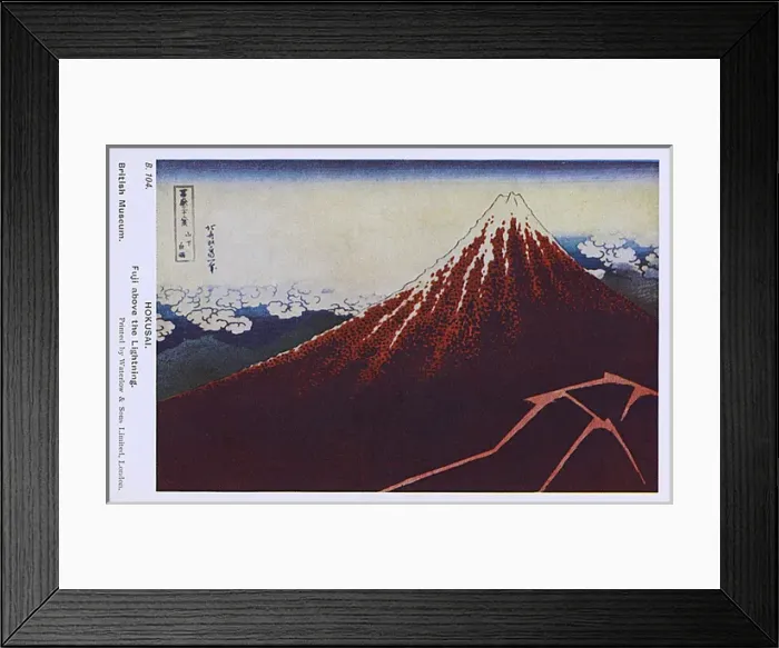Framed Print : Mount Fuji, Japan - Reproduction of a woodcut by Hokusai Framed Print : Mount Fuji, Japan - Reproduction of a woodcut by Hokusai