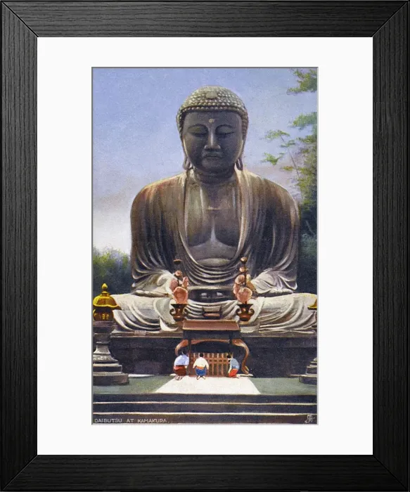 Framed Print : Japan - Great statue of Buddha Daibutsu at Kamakura Framed Print : Japan - Great statue of Buddha Daibutsu at Kamakura
