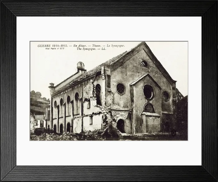 Framed Print : WW1 - Damage to the Synagogue at Thann, Alsace, France Framed Print : WW1 - Damage to the Synagogue at Thann, Alsace, France
