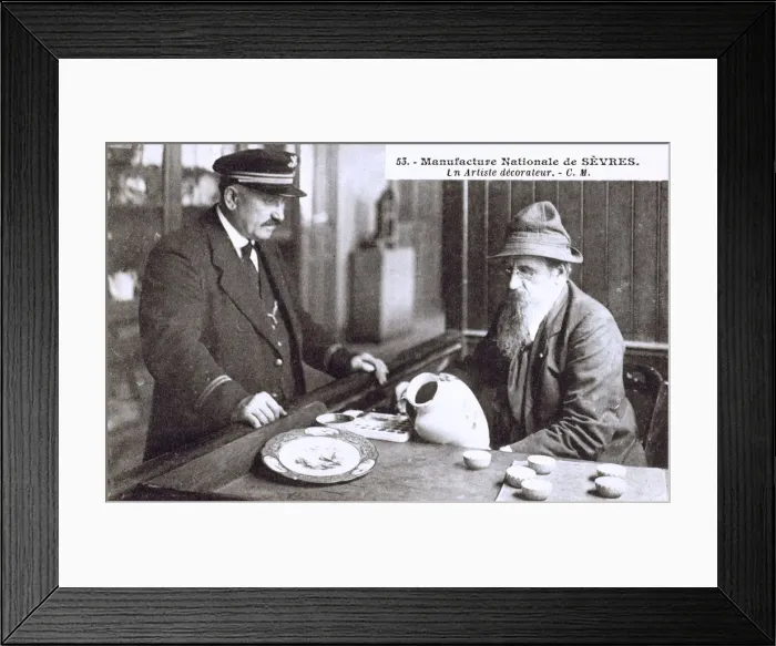Framed Print : Artisan painter of Sevres Porcelain, France Framed Print : Artisan painter of Sevres Porcelain, France