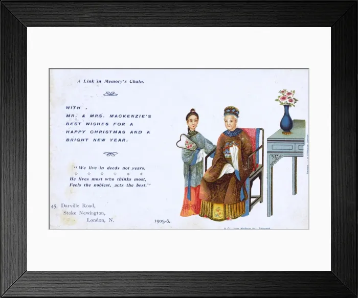 Framed Print : China - a Chinese Matron and Servant Framed Print : China - a Chinese Matron and Servant