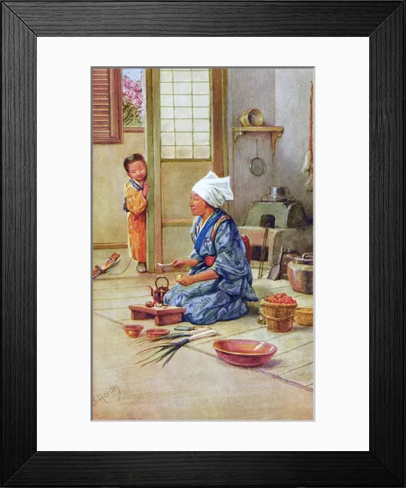 Framed Print : Japan - A Japanese Cook Framed Print : Japan - A Japanese Cook