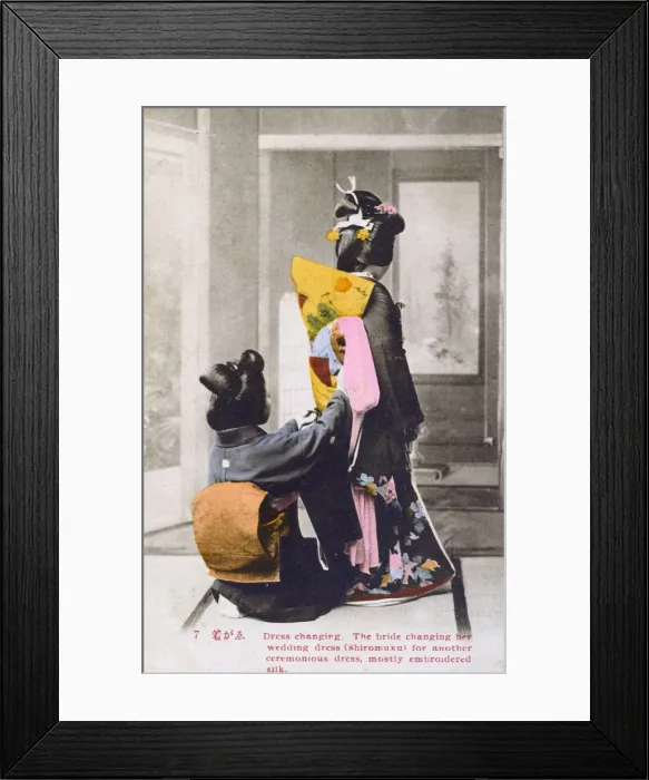 Framed Print : Japanese Wedding Ceremony series - Changing wedding dress Framed Print : Japanese Wedding Ceremony series - Changing wedding dress