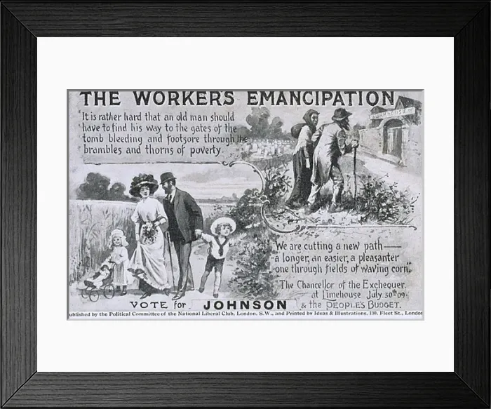 Framed Print : Election propaganda postcard for the Liberal Party Framed Print : Election propaganda postcard for the Liberal Party