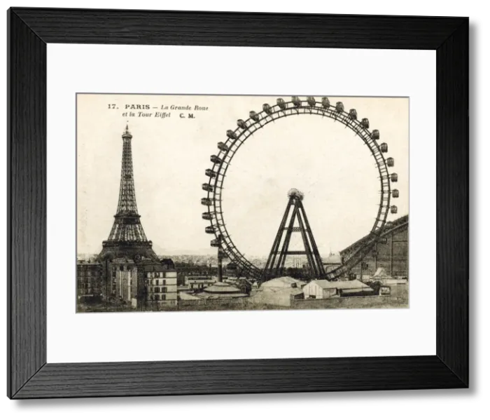 Framed Print : The Great Wheel and the Eiffel Tower - Paris, France Framed Print : The Great Wheel and the Eiffel Tower - Paris, France