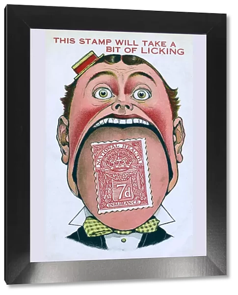 National Health Insurance Stamp - Take a bit of licking