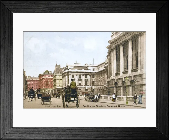 Framed Print : Wellington Street and Somerset House, London Framed Print : Wellington Street and Somerset House, London