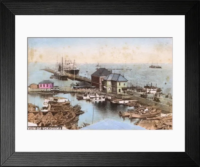 Framed Print : Yokohama Pier, Yokohama, Japan - Customs Office Framed Print : Yokohama Pier, Yokohama, Japan - Customs Office