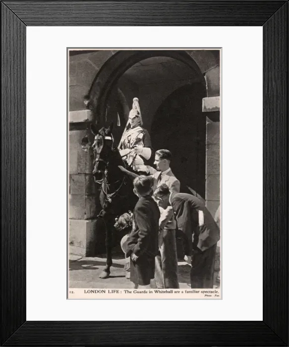 Framed Print : London Life: The Guards at Whitehall Framed Print : London Life: The Guards at Whitehall