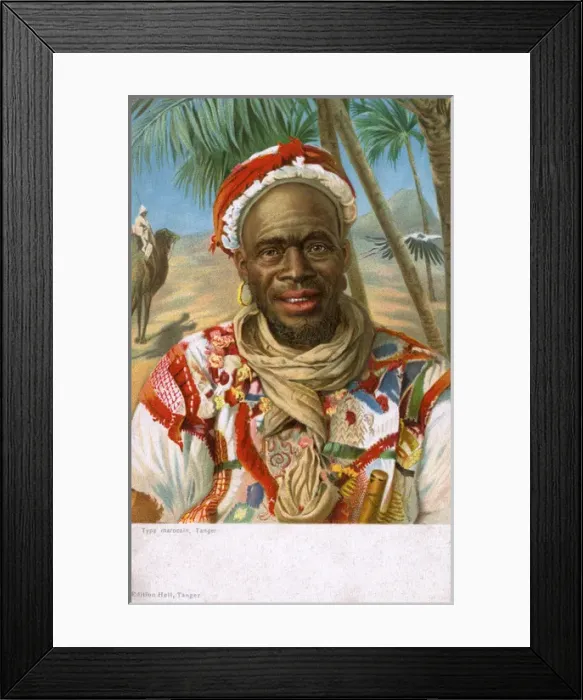 Framed Print : Smiling Moroccan Man - Tangiers Framed Print : Smiling Moroccan Man - Tangiers