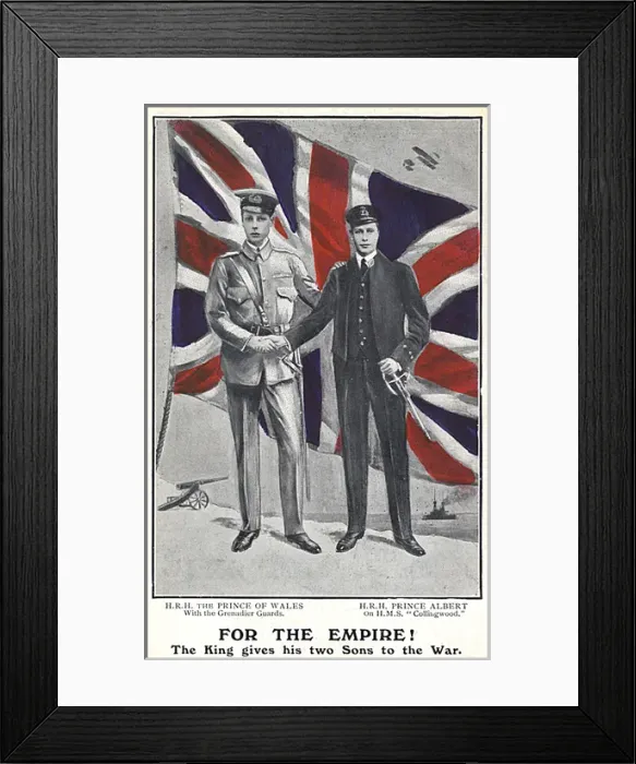 Framed Print : For The Empire! King giving his Two Sons to the War Framed Print : For The Empire! King giving his Two Sons to the War