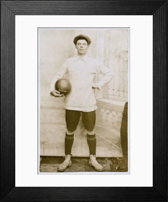 Framed Print : Unnamed British Goalkeeper - Early 20th century Framed Print : Unnamed British Goalkeeper - Early 20th century