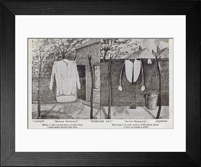 Framed Print : Washing day - Before and After marriage Framed Print : Washing day - Before and After marriage