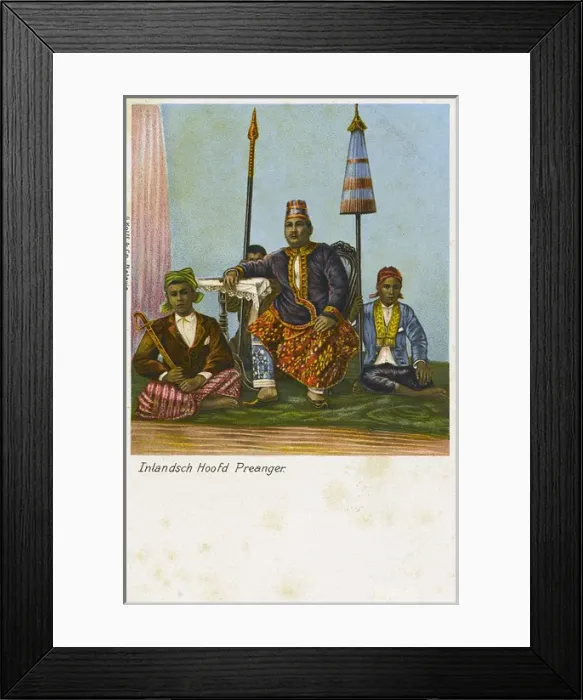 Framed Print : Native Chief of the Priangan region in West Java, Indonesia Framed Print : Native Chief of the Priangan region in West Java, Indonesia