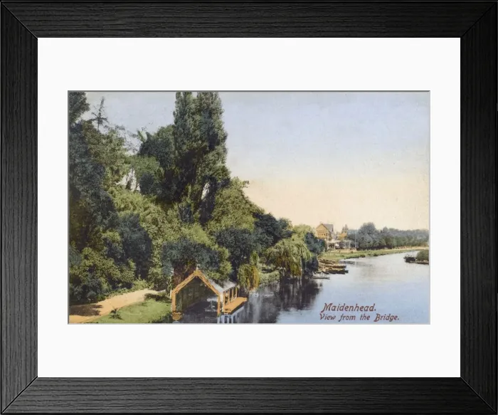 Framed Print : Maidenhead, Berkshire - View from the Bridge Framed Print : Maidenhead, Berkshire - View from the Bridge