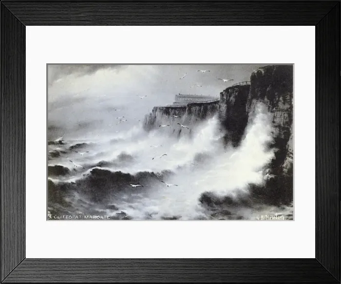 Framed Print : Dramatic view of the Cliffs at Margate, Kent, England Framed Print : Dramatic view of the Cliffs at Margate, Kent, England
