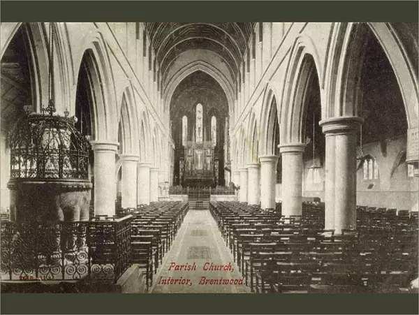 Interior of St Thomas The Martyr Church, Brentwood, Essex