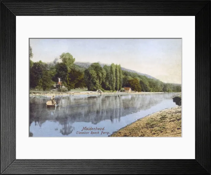 Framed Print : Maidenhead, Berkshire - Cliveden Reach Ferry Framed Print : Maidenhead, Berkshire - Cliveden Reach Ferry