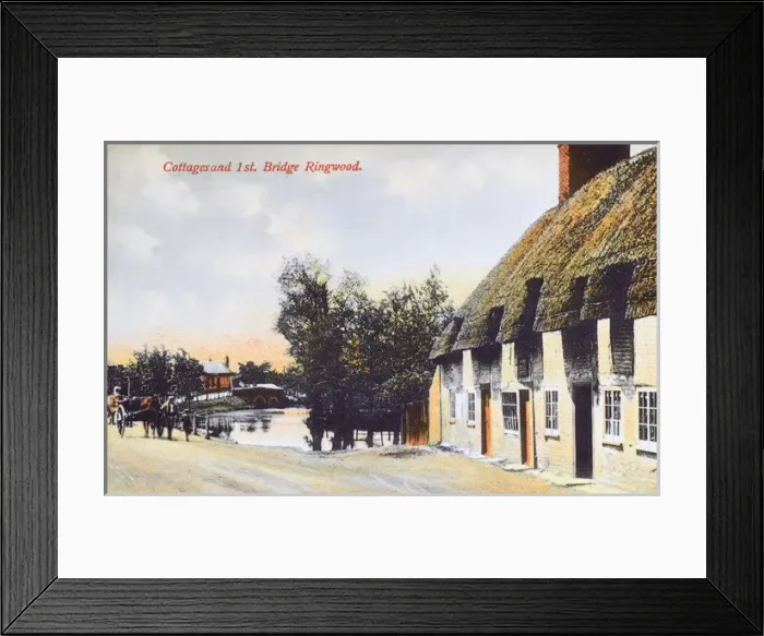 Framed Print : Cottage and the first bridge - Ringwood, Hampshire Framed Print : Cottage and the first bridge - Ringwood, Hampshire