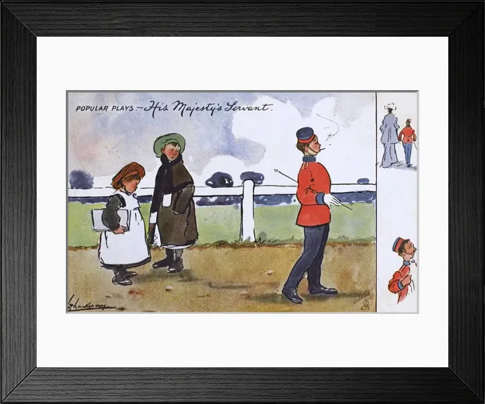 Framed Print : Popular Plays - His Majestys Servant - Proud Lad in uniform Framed Print : Popular Plays - His Majestys Servant - Proud Lad in uniform