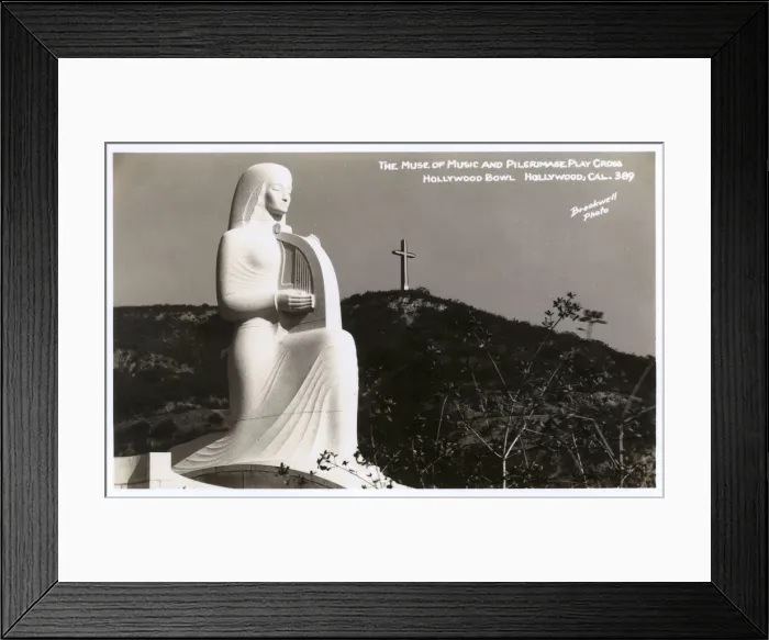 Framed Print : The Muse of Music and Pilgrimage Play Cross - Hollywood Bowl Framed Print : The Muse of Music and Pilgrimage Play Cross - Hollywood Bowl