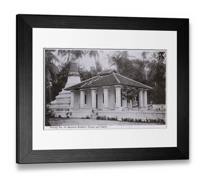 Framed Print : Burmese Buddhist Temple and Pagoda - Penang, Malaysia Framed Print : Burmese Buddhist Temple and Pagoda - Penang, Malaysia