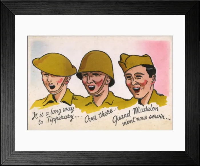 Framed Print : WW2 - Popular songs of the Allies - Patriotic card Framed Print : WW2 - Popular songs of the Allies - Patriotic card