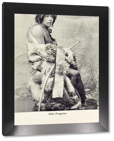 Indigenous Selk nam Indian, Punta Arenas, Patagonia, Chile