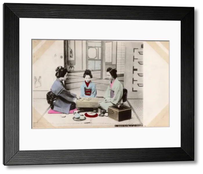 Framed Print : Japan - Geisha girls playing Go Framed Print : Japan - Geisha girls playing Go