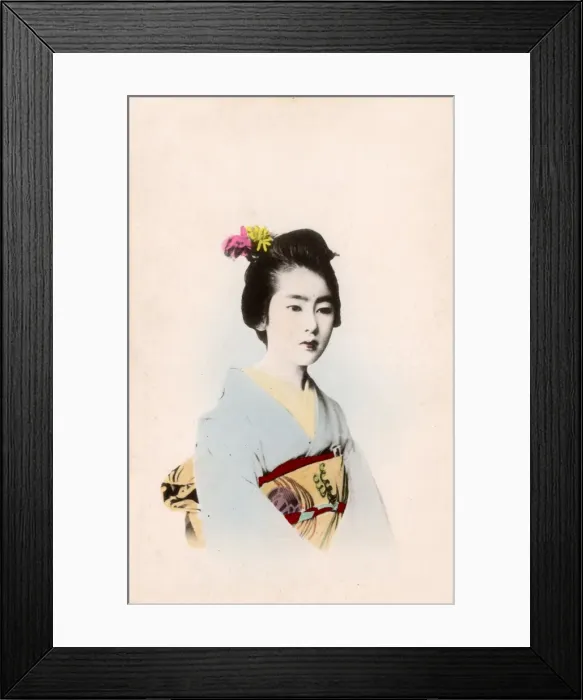 Framed Print : Japan - Geisha portrait Framed Print : Japan - Geisha portrait