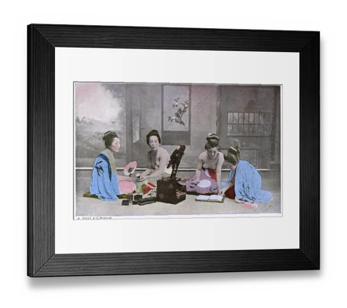 Framed Print : Japan - Japanese Geisha prepare themselves in the morning Framed Print : Japan - Japanese Geisha prepare themselves in the morning
