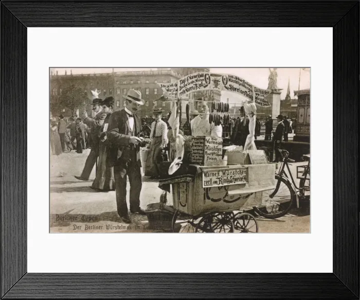 Framed Print : Berlin, Germany - Mobile Sausage Seller in the Lustgarten Framed Print : Berlin, Germany - Mobile Sausage Seller in the Lustgarten